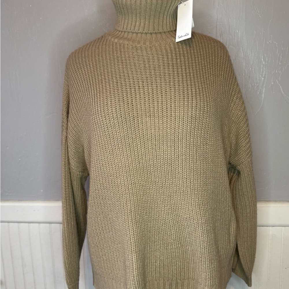 Splendid Tan Turtleneck Sweater